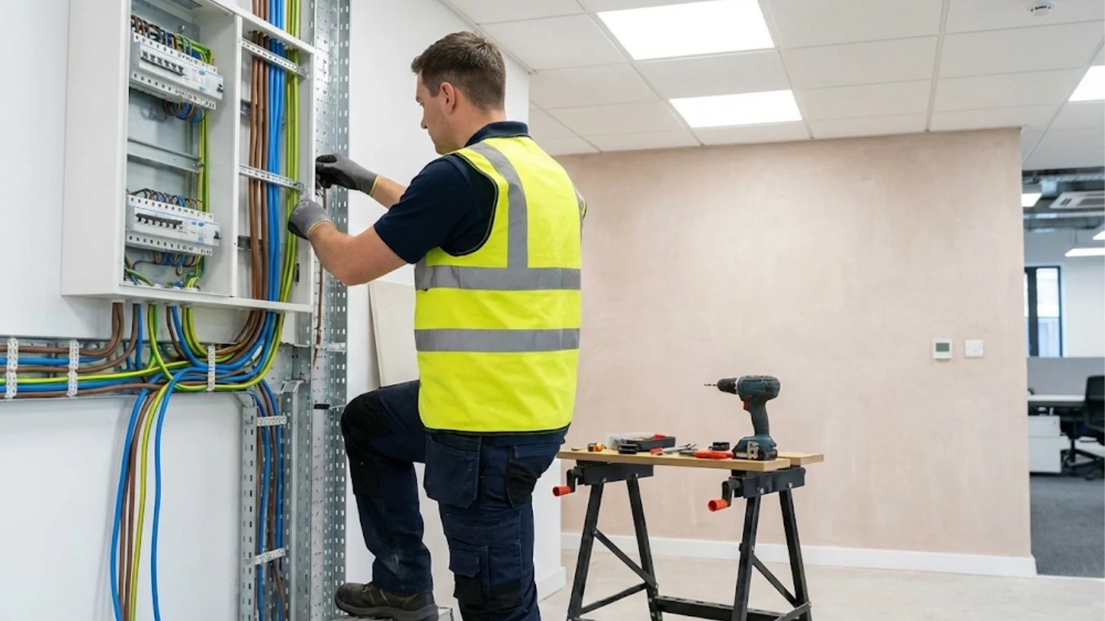 Electrical service Chatswood — Grove Spark electrician testing switchboard safety in a North Shore apartment